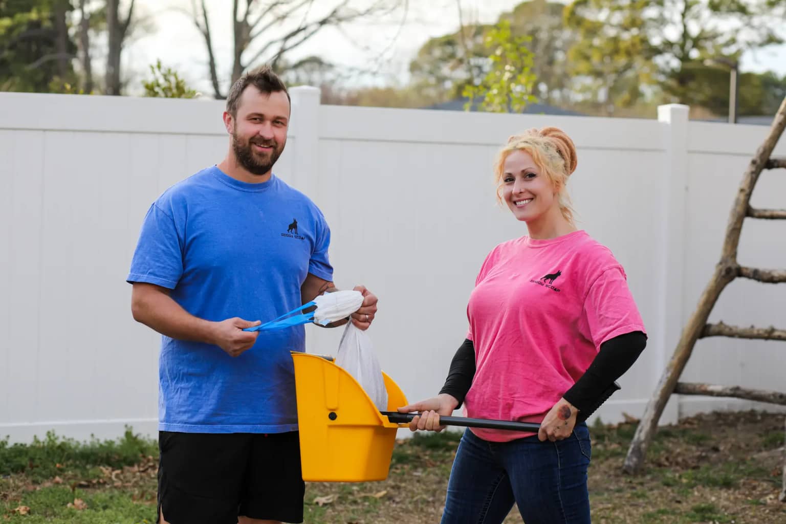 Doggy Scoop commercial consultation team Doggy Scoop team members with cleanup equipment